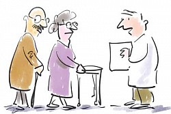 older people doctor healthcare cartoon illustration nik scott
